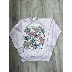 Vintage 1980s Koalas Dancing Ballet Yoga Crew Neck Sweatshirt Size Medium